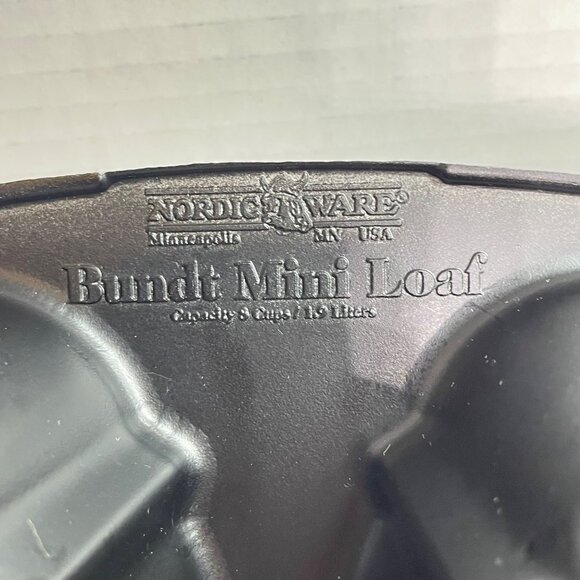 Nordic Ware Bundt Mini Loaf Pan With 4 Cavities for Decorative Baking - Picture 6 of 15